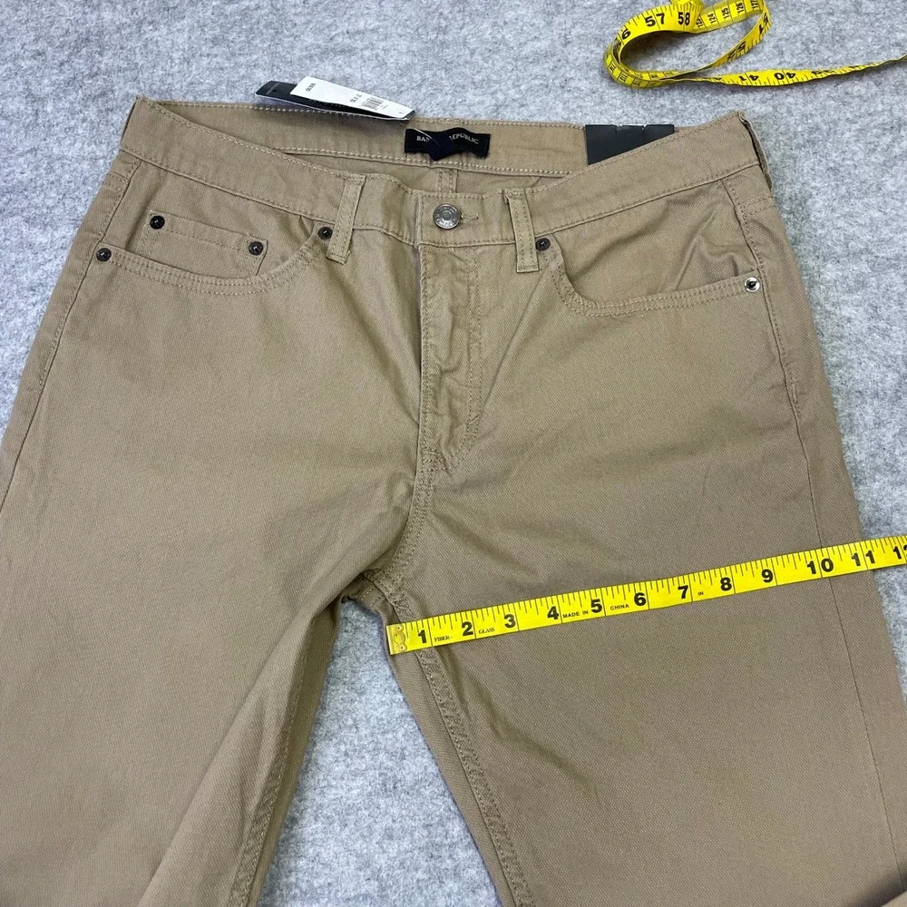 NEW Banana Republic Slim Fit Khaki Tan Textured Pants 31x30 Casual Travel